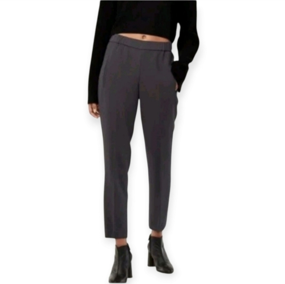 Aritzia Wilfred Darontal Gray Crepe Pull On Gray Trousers 6 - Picture 2 of 11